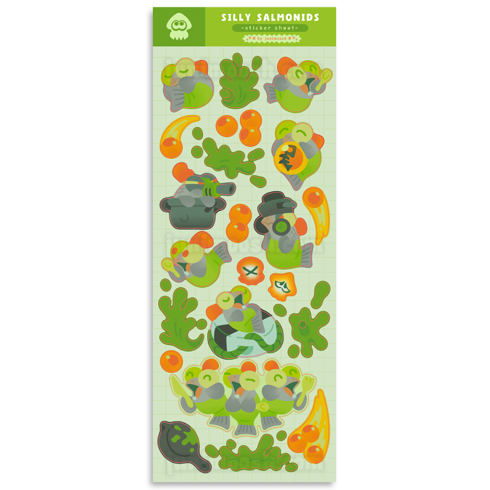 Silly Salmonids - Sticker Sheet
